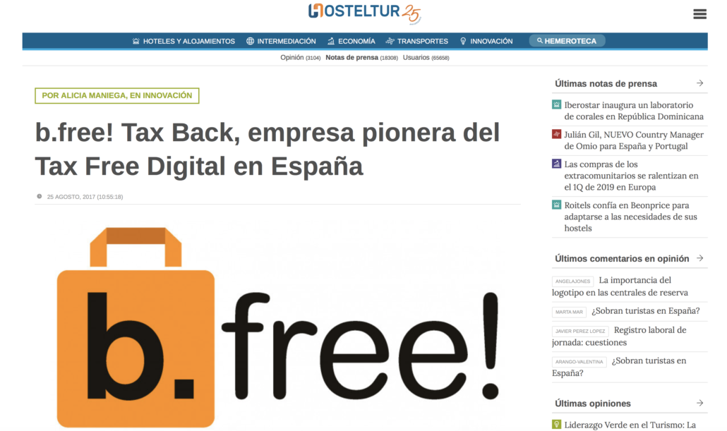 <a href="https://www.hosteltur.com/comunidad/nota/019756_bfree-tax-back-empresa-pionera-del-tax-free-digital-en-espana.html" target="_blank" rel="noopener noreferrer"><b>b.free! empresa pionera del Tax free Digital</b></a>